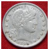 1898 Barber Silver Quarter