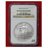 2008 American Eagle NGC Gem UNC 1 Ounce Silver