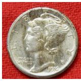 1916 S Mercury Silver Dime