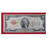 1928 G $2 US Note Red Seal