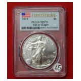 2019 American Eagle PCGS MS70 1 Ounce Silver