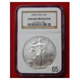 2008 American Eagle NGC Gem UNC 1 Ounce Silver