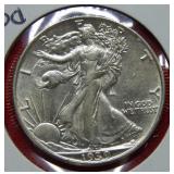 1939 D Walking Liberty Silver Half Dollar