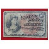 1863 US Fractional 10 Cent Note