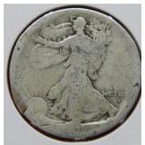 1916 D OBV Walking Liberty Silver Half Dollar