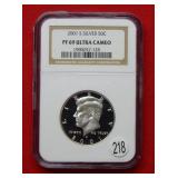 2001 S Kennedy Silver Half Dollar NGC PF69 Ultra