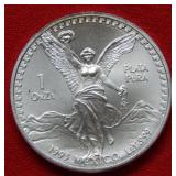 1993 Mexico 1 Onza 1 Ounce Silver