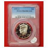 1991 S Kennedy Half Dollar PCGS PR69 DCAM