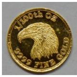 Monarch Precious Metals 1/100th Ounce Gold Round