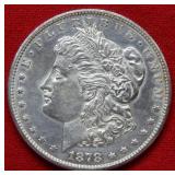 1878 CC Morgan Silver Dollar -- Cleaned