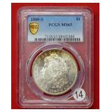 1880 S Morgan Silver Dollar PCGS MS65