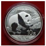 2016 China Panda 10 Yuan 1 Ounce Silver