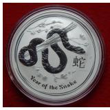 2013 Australia $1 1 Ounce Silver Year of Snake