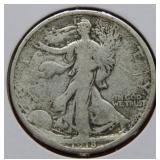 1918 D Walking Liberty Silver Half Dollar