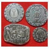 4PC Egyptian Silver Set 1oz -1/2oz -1/4oz -1/10 oz