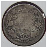 1888 Canada Quarter - Wide