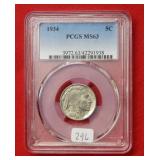 1934 Buffalo Nickel PCGS MS63