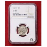 1921 S Buffalo Nickel NGC VF20