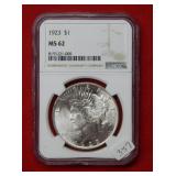 1923 Peace Silver Dollar NGC MS62