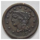 1847 Large Cent