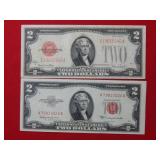 (2) $2 US Notes