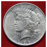 1922 D Peace Silver Dollar - VAM2-11 R-6 Die Break