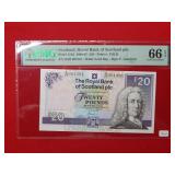 2000-07 Scotland 20 Pounds PMG66 EPQ