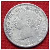 1874 H Canada Dime