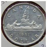 1951 Canada Silver Dollar