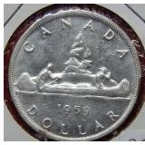 1959 Canada Silver Dollar