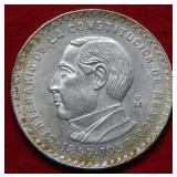 1957 Mexico Silver 5 Peso Constitution Commem