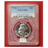 1960 Franklin Silver Half Dollar PCGS PR68