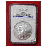 2010 American Eagle NGC MS69 1 Ounce Silver