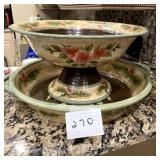 Floral Design Ceramic Mixing Bowl Set