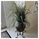 Houseplant in Ornate Pot on a Stand