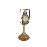 Vintage Style Decorative Clock with Stand - Brass