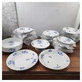 Limoges F. Legrand & Cie Blue and White Floral