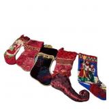 Festive Christmas Stocking Set - Assorted Red and