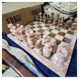 Hand-Carved Onyx Quartz Chess Set