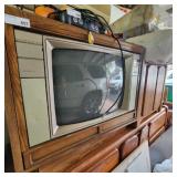 Vintage Sylvania Tube TV in the Cabinet