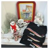 COCA COLA TRAY, MUGS, BEARS & SHIRTS