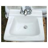 WALL MOUNT SINK WITH FAUCET AND DRAIN