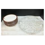 PLATTER & (9) MAYER CHINA PLATES