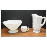 WESTMORELAND PITCHER, FOOTED BOWL & MORE