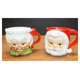 LEFTON MR & MRS CLAUS CANDLE HOLDERS