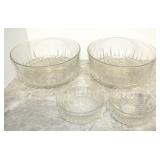 (2) SETS CHIP & DIP BOWLS