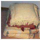 COMFORTER AND PILLOW SHAMS, BLANKET, PILLOW