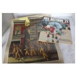 NFL ACTION 72 PICTURE ALBUM & PINKART 68 CALENDAR