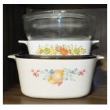 CORNINGWARE AND PYREX CASSEROLE DISHES