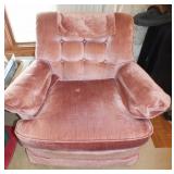 MAUVE VELOUR SIDE CHAIR